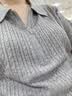 麥檬【董潔同款】MM天然麻系列亞麻老錢絞花針織短袖26夏新 【萊賽爾×亞麻×醋纖】灰色5H7932541 L （120-135斤） 曬單實拍圖