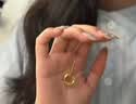 老鳳祥黃金項(xiàng)鏈女款2026新款足金吊墜純金七夕情人節(jié)禮物送女友-贈(zèng)銀鏈 曬單實(shí)拍圖