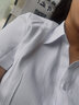 新臣作新款韓版白襯衫女短袖夏季工作服正裝修身職業(yè)OL襯衣顯瘦工裝 主圖款【短袖】純白V領(lǐng) L 曬單實(shí)拍圖