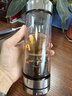 TAIC 太可純鈦茶水分離杯雙層高硼硅玻璃杯隔熱泡茶杯子水杯喝茶禮物 莫奈·皓月銀360ml 360ml 曬單實拍圖