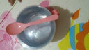 紅根家不銹鋼雙層隔熱防燙碗家用兒童吃飯碗可愛(ài)寶寶碗小學(xué)生面食卡通碗 兒童雙耳碗粉色送勺子 曬單實(shí)拍圖