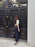 紅袖（hopeshow）遮胯直筒休閑褲2026夏季新款女裝拉鏈中腰顯腿長通勤百搭氣質(zhì)長褲 藏青495 S 曬單實(shí)拍圖