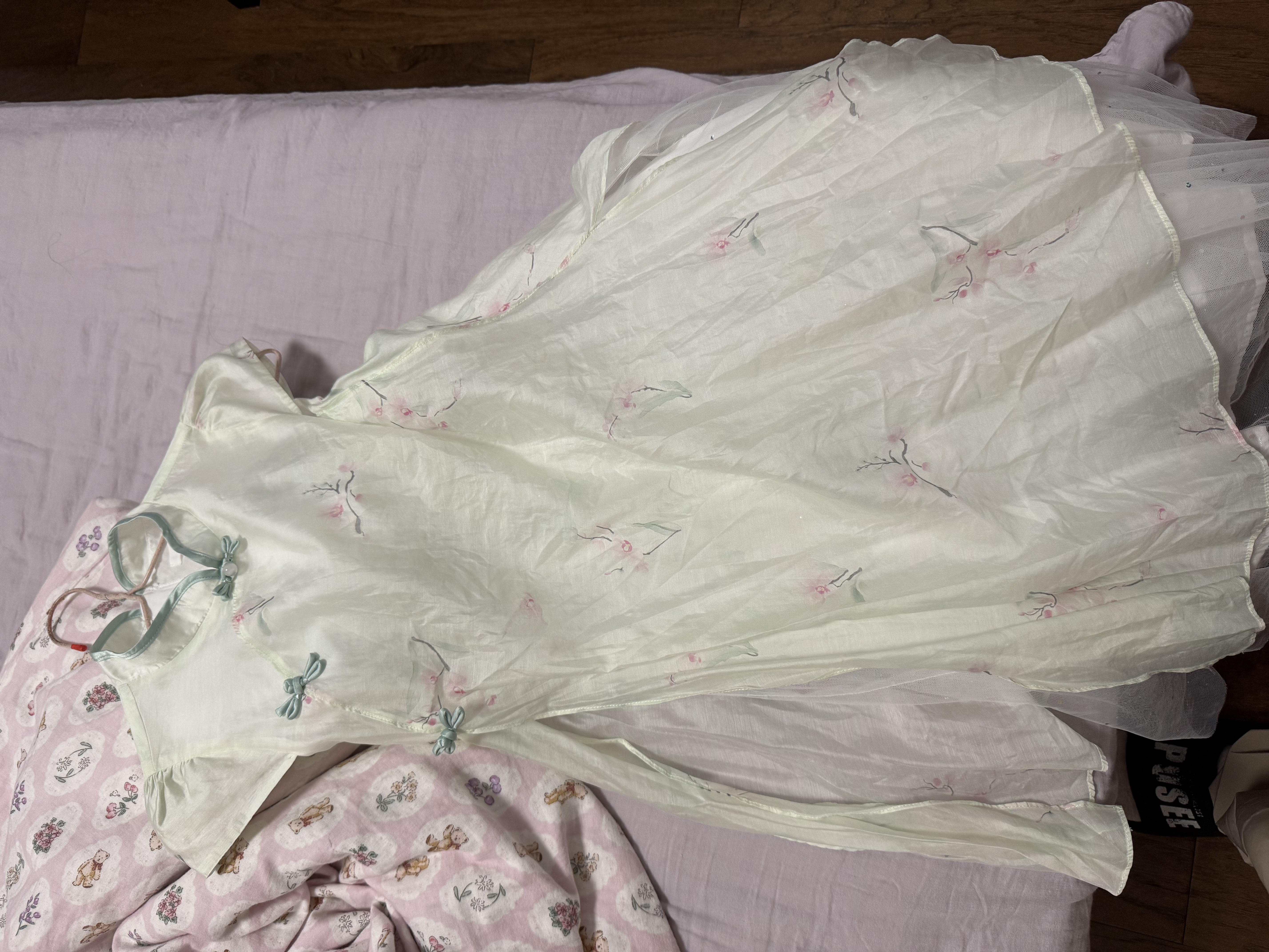 安奈兒（Annil）童裝兒童裙子女童新中式天絲連衣裙2026夏新款大童國風輕薄透氣 曬單實拍圖