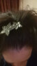 束芬五角星星水鉆發(fā)梳倒插梳發(fā)卡發(fā)夾劉海前額后腦勺固定碎發(fā)整理神器 C3X801黑灰+銀白（兩只裝） 曬單實(shí)拍圖