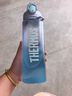 膳魔師（THERMOS）Tritan塑料運動水杯男女士便攜水壺車載兒童水杯生日禮物TESD 藍紫星云 附背帶+掛件 700ml 曬單實拍圖