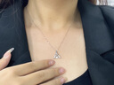 中國黃金（CHINA GOLD）S925銀項鏈女款簡約百搭鐵塔吊墜鎖骨鏈情人節(jié)生日禮物送女友愛人 鐵塔項鏈 曬單實拍圖