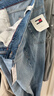 TOMMY JEANS【寬松直筒版】春夏男裝美式復古潮流刺繡中腰破洞牛仔褲 牛仔藍1AB 33 曬單實拍圖