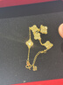 中國珠寶碎冰五花四葉草黃金手鏈女時尚足金手飾情人節生日禮物送女友老婆 約4.7g足金碎碎冰五花四葉草手鏈【克重多退少補】 曬單實拍圖