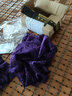 三愛(ài)彈力蕾絲花邊寬布料衣服褲子裙邊下擺裝飾鏤空蕾絲邊輔料 紫色 長(cháng)90厘米 寬度18cm 曬單實(shí)拍圖