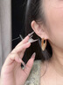 DAISY DREAM金色線條感桃心氣質耳環高級感耳扣耳釘2026新款爆款巨好看耳飾  金色法式桃心耳環 曬單實拍圖