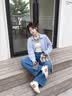 Lee Cooper牛仔褲2026秋季新品女士水洗復古顯瘦寬松飄帶闊腿七分褲通勤長褲 牛仔藍(長褲常規版)-3047 L 曬單實拍圖