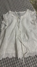 森馬（Semir）襯衫女夏短款純棉繡花蝴蝶結上衣木耳邊花邊2026新款甜美襯衣 白色調00311 M 曬單實拍圖
