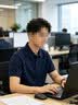梵可梵（fankefan）純棉polo衫定制夏季短袖T恤工作服高端團體文化衫工裝上衣印logo 藏青色【純色領】 XL /175 曬單實拍圖