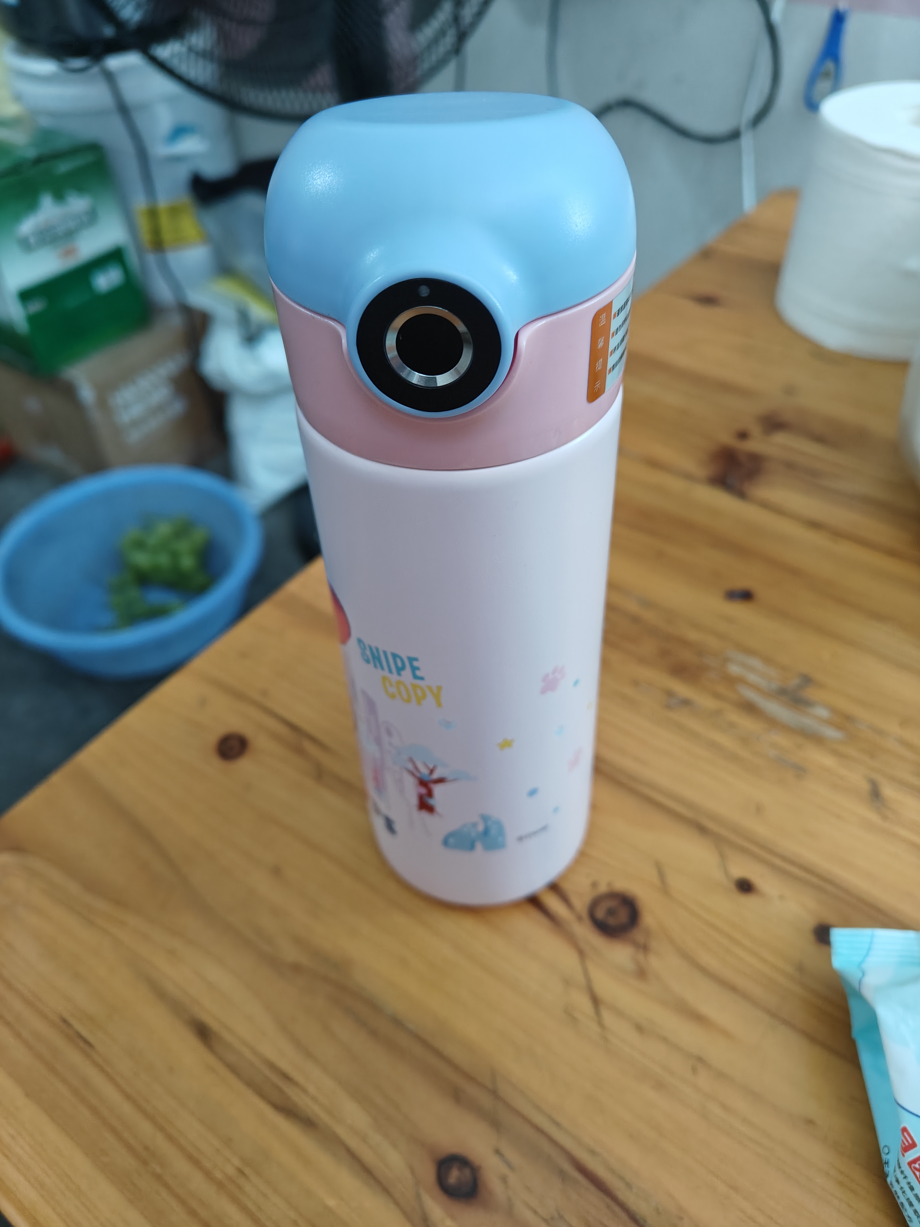 迪士尼（Disney）保溫杯指紋水杯兒童男女上學專用吸管杯智能解鎖杯子高顏值禮物女 曬單實拍圖