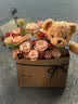 麥花森【同城速遞】小熊玩偶玫瑰花束生日禮物可愛治愈系送女友閨蜜 【夢里夢外】16卡布奇諾泡泡-抱 曬單實拍圖