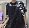 潮崖2026美式高街cleanfit滿天星印花短袖T恤情侶百搭潮牌男女上衣 滿天星黑色 XL 建議120-140斤 曬單實拍圖