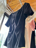 三彩2026夏季新款設(shè)計(jì)感T恤純色V領(lǐng)短袖套頭短款女 經(jīng)典黑 L 165/88A 曬單實(shí)拍圖