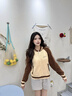 BJHG不計(jì)后果【極簡(jiǎn)通勤】休閑針織開衫毛衣女仿棒球服裝運(yùn)動(dòng)復(fù)古外套 咖啡棕 S  100斤以下 曬單實(shí)拍圖