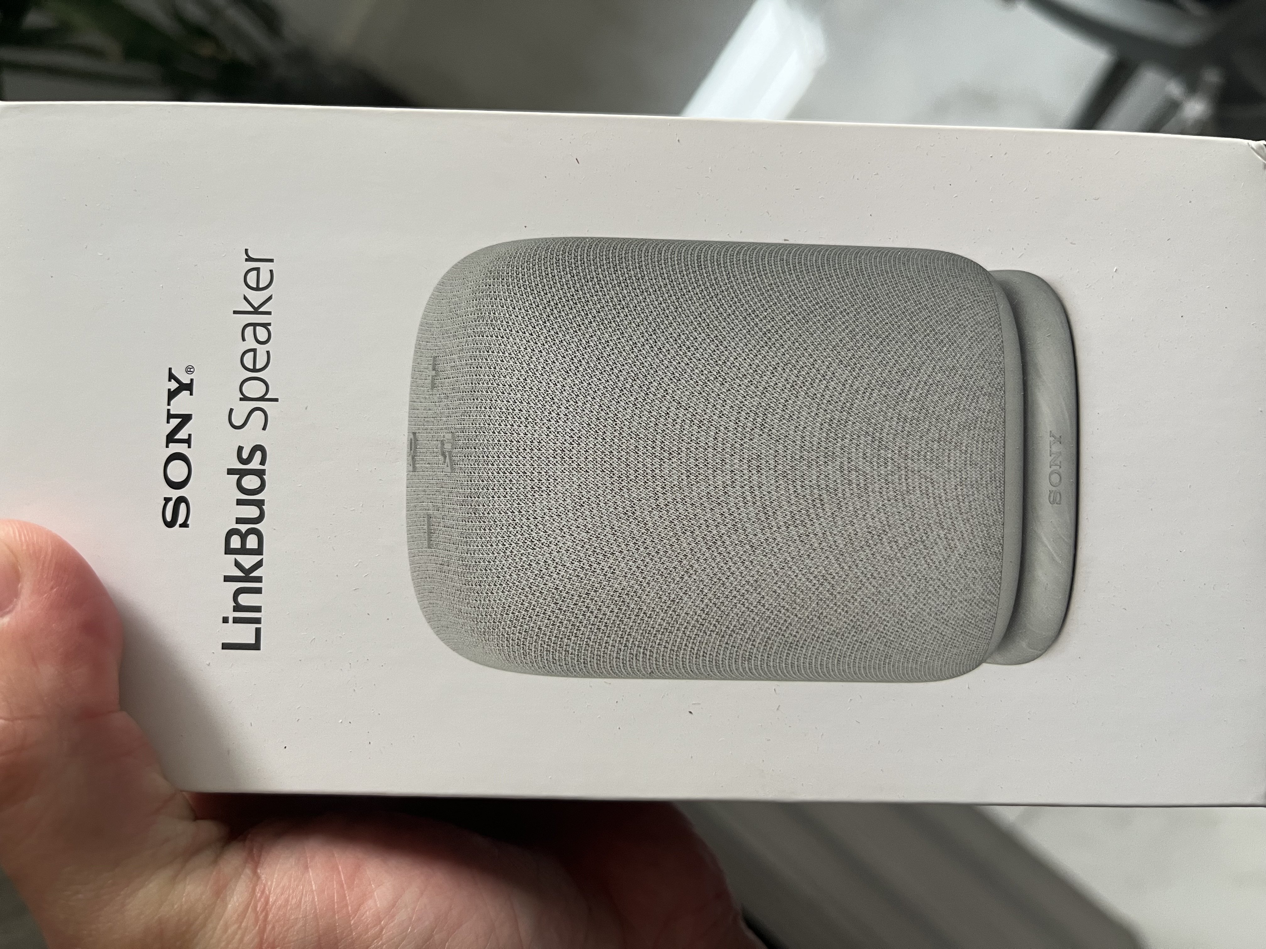 索尼（SONY）LinkBuds音樂盒 無線藍牙音箱 IPX4防水 家居藝術家用桌面音響 禮物送男女友孩子學生 淡灰色 曬單實拍圖
