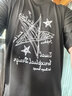 啄木鳥2件裝夏季短袖T恤男寬松潮流冰絲五分袖韓版T恤 五角星黑+半球黑 2XL 曬單實拍圖