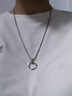 MOLC莫比烏斯環(huán)項鏈男士痞帥小眾設計高級感嘻哈吊墜個性中性復古配飾 L2704莫比烏斯環(huán)項鏈【配麻花鏈60cm】 曬單實拍圖