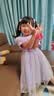 迪士尼女童連衣裙夏女孩2026新款愛莎公主裙裙子網紗裙冰雪奇緣  紫120 曬單實拍圖