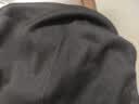 春夏季短袖t恤純色打底衫簡約百搭上衣服男士半袖圓領體恤潮流 黑色 5XL 【建議170-180斤】 曬單實拍圖
