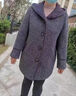 恒源祥中老年人女奶奶春秋毛呢大衣媽媽冬裝外套帶帽老人老太太衣服春秋 紫紅色 XL 建議(110-120斤) 曬單實(shí)拍圖