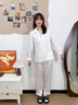 DOEO真絲睡衣女夏季短袖短褲2026新款高級感家居服七夕送女友禮盒套裝 大耳朵狗狗短袖三件套 短袖+短褲+長褲 L 建議100-120斤 曬單實拍圖