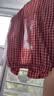 三彩【100棉】2026夏季新款格紋小衫無袖V領上衣女 曬單實拍圖