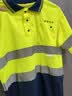 妙歌反光條POLO衫工作服短袖定制速干透氣道路施工勞保服工程T恤印制 熒光綠拼藏青色【M6-反光POLO】 XL 曬單實拍圖