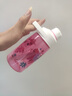 btif兒童透明水杯便攜可愛運動水壺幼兒學生上學專用卡通防摔直飲杯子 Tritan直飲-花花樹懶-帶杯套 曬單實拍圖