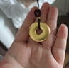 金至福足金999平安扣轉(zhuǎn)運(yùn)珠古法黃金吊墜項(xiàng)鏈情侶款送女友老婆生日禮物 約15g（克重多退少補(bǔ)） 曬單實(shí)拍圖