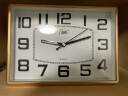 康巴丝（COMPAS）座钟客厅简约台钟创意石英钟时尚万年历时钟现代日历温度床头钟 2990 闪金 实拍图