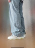 森馬（Semir）牛仔褲夏季男純棉親膚闊腿褲2026松緊腰抽繩微褶長(zhǎng)褲109326124109 曬單實(shí)拍圖