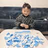 GERTHRON德國數字拼音麻將兒童款3-6歲男女孩早教益智成長周歲生日禮物 粉色【數字拼音組合】144數字+88拼音麻將 【數字+拼音貼紙+懲罰轉盤+骰子+收納袋】 曬單實拍圖