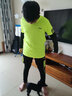 懿派兒童運動(dòng)緊身衣訓練服男女童足球籃球服四件套健身速干衣YIPAI 19205熒綠+黑綠 四件套 S碼155-165CM 曬單實(shí)拍圖