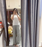fano studios范洛Fano 自然系垂墜感復(fù)古T恤女2026夏季新款卷邊亨利領(lǐng)短袖上衣 奶白色 現(xiàn)貨 M 曬單實(shí)拍圖