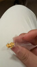 中國黃金（CHINA GOLD）玫瑰花黃金耳釘女18K金時尚耳飾品七夕情人節禮物送女友老婆實用 18K黃金玫瑰花耳釘-加重版/證書禮盒 曬單實拍圖