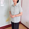 雅鹿中老年人短袖襯衫女新款老太太女款全棉上衣媽媽奶奶夏季純棉襯衣 曬單實拍圖