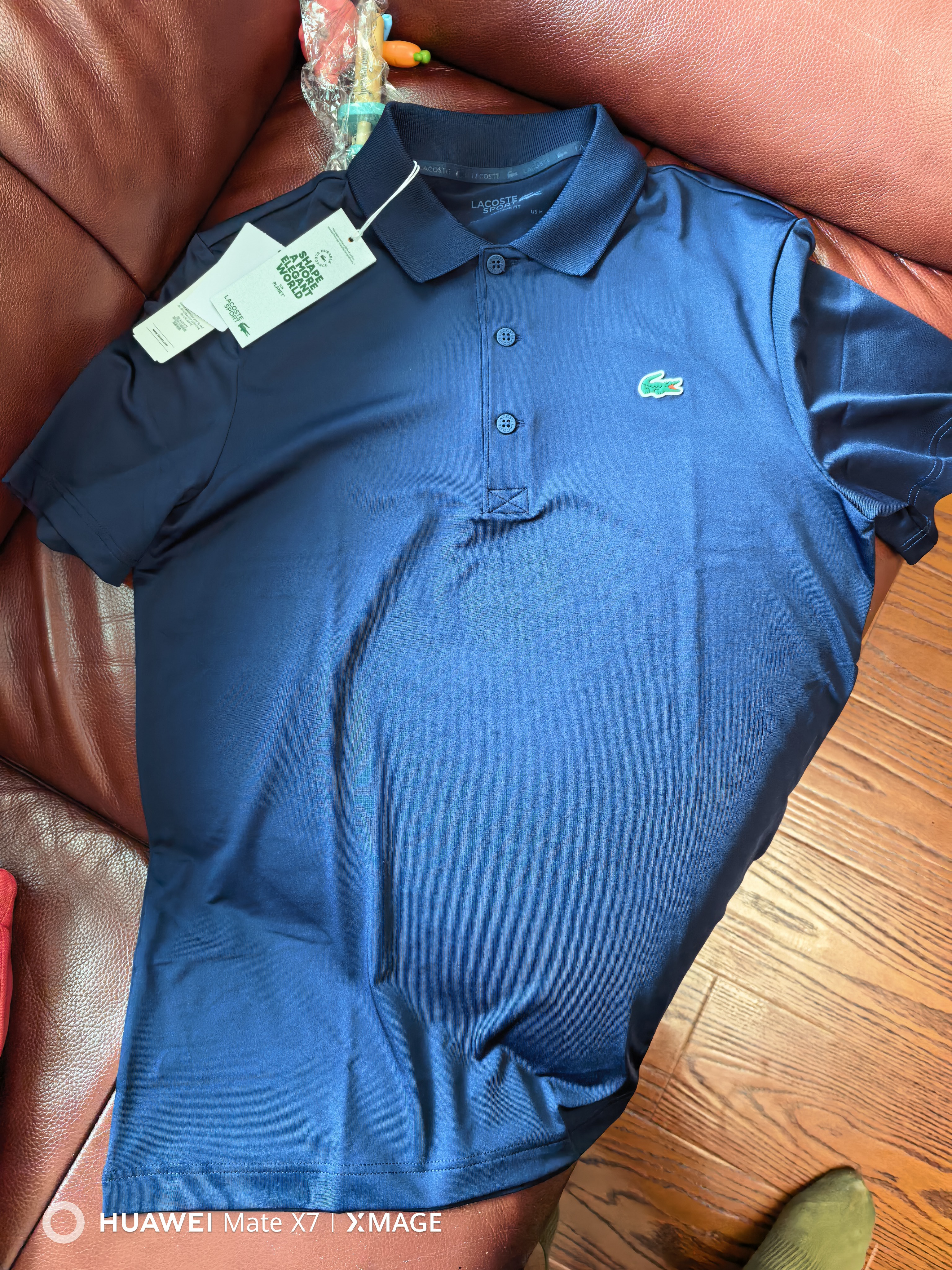 LACOSTE法國鱷魚男裝26春夏新款高爾夫系列速干短袖Polo衫|DH3189 166 /藏青色 L 5 曬單實拍圖
