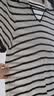 PurCotton女士翻領條紋短袖棉線衣夏季薄款合體版型藏肉顯瘦法式經典條紋 曬單實拍圖