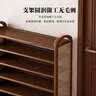 DSRAWMYT鞋架 多層家用門口輕奢高級感入戶門窄小復古風藤編楠竹鞋柜 曬單實拍圖