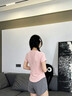 木林森（MULINSEN）跑步運(yùn)動(dòng)套裝瑜伽服女春夏休閑健身服普拉提短袖假兩件短褲修身 曬單實(shí)拍圖