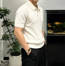 馬克華菲美式肌理感老錢風針織POLO衫男士夏季百搭寬松休閑紋理短袖t恤男 曬單實拍圖