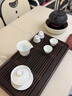 季慕家景德鎮(zhèn)陶瓷影青白瓷浮雕山水三才功夫茶具泡茶壺茶杯套裝高檔送禮 南山茶具套裝 曬單實(shí)拍圖