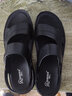 強人加大碼涼鞋男夏季戶(hù)外沙灘鞋舒適軟底休閑鞋拖鞋 黑色 46 曬單實(shí)拍圖