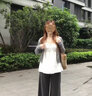 曇蓓漫開衫夏季薄款吊帶裙外搭開衫女灰色針織配裙子防曬罩衫小披肩外套 【好看百搭款】長袖薄款開衫（灰色） L 【建議95 - 115斤】 曬單實(shí)拍圖