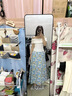 森上優集【一字肩兩穿】荷葉邊短袖t恤女夏季露肩修身法式收腰上衣性感 一字肩短袖【白色】 L 曬單實拍圖