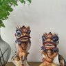 翊珗（YIXIAN）國潮風(fēng)舞獅醒獅擺件石灣公仔藝術(shù)品客廳玄關(guān)裝飾手工藝品特色禮品 黑彩大號禮盒裝【含精美底座】 曬單實(shí)拍圖